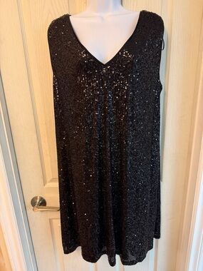 Penningtons Black Sequin Above Knee Dress